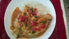 Cação ao leite de coco