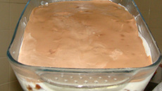 Pavê natalino de limão e chocolate