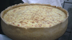 Quiche de queijo e presunto
