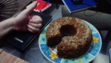 Bolo natural de aveia e banana