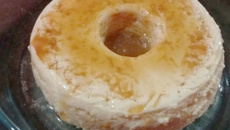 Pudim de micro-ondas com creme de leite