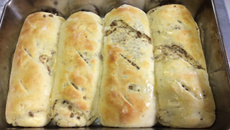 Pão de batata recheado com carne