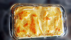 Filé de frango com molho de damasco, mel, maçã e mostarda