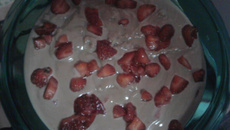 Creme de chocolate com morango