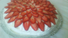 Bolo de morango da Taí