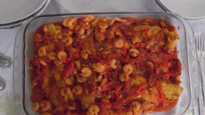 Merluza la sauce aux crevettes