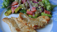 Salada deliciosa de abacate