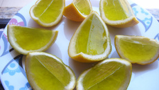 Gelatina na casca da Laranja