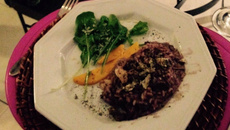 Risoto de filé ao vinho tinto Carmenere