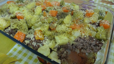 Torta saudável de carne moída