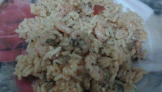 Risoto de camarão