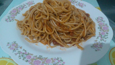 Macarrão simples com bacon