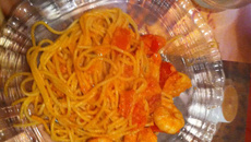 Espaguete com camarão