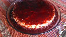 Cheesecake de amora (com 3 cremes)