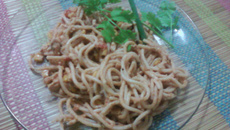 Macarrão com estrogonofe