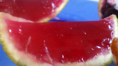 Gelatina na casca da laranja