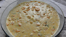 Camarão com catupiry dissolvido