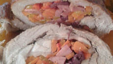 Rocambole de porco recheado