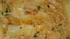 Panqueca de frango com catupiry