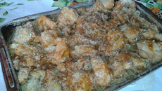 Macarrão Baveti com frango e queijo