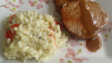 Risoto de queijo gorgonzola