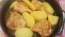 Frango assado crocante