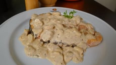 Salmão ao champignon