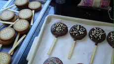 Pirulito diferente de chocolate