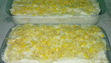 Torta salgada com pão de forma