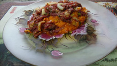 Souflé de abóbora com carne seca do Lúcio Cezar