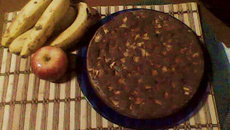 Bolo de banana e maçã