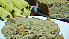 Bolo de banana com aveia