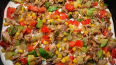 Torta da sobra (frango ensopado com legumes)