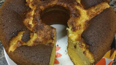 Bolo de fubá com creme