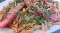 Penne ao molho de camarão