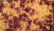 Arroz com carne seca