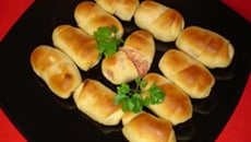 Enroladinho de presunto e queijo