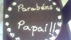 Bolo de chocolate com laranja do papai