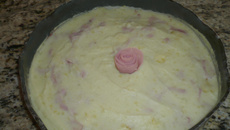 Purê de batata com presunto e queijo