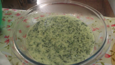 Meu creme de espinafre