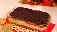 Pavê de panetone de chocolate