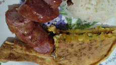 Panqueca de milho cozido 