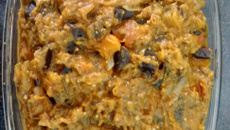 Antepasto de abóbora cabotia com berinjela