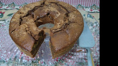 Bolo facil de banana e aveia