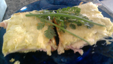 Torta de presunto e queijo com alho e cebola