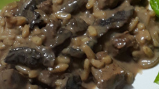 Risoto de filé mignon com funghi