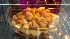 Batata corada com alecrim