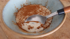 Mingau de aveia de micro-ondas