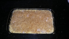 Lasanha de frango com creme de milho