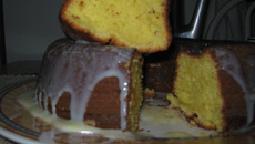 Bolo de laranja com casca